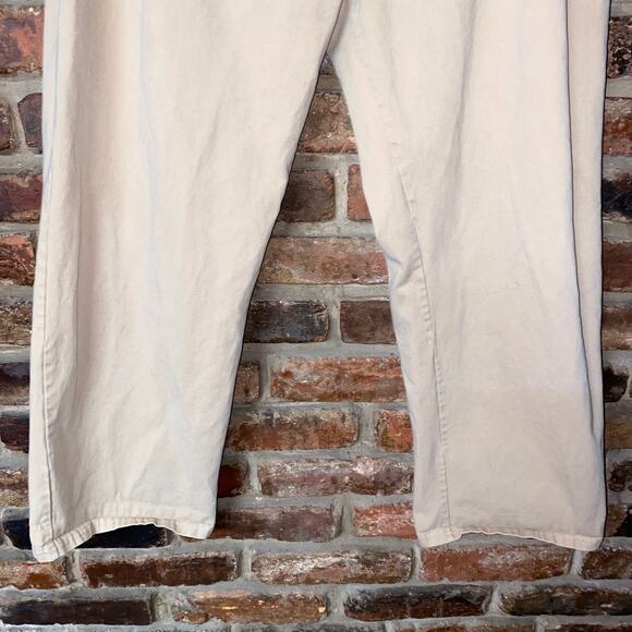 Oak + Fort Tan Beige Pull-On Straight Leg Drawstring Pants Women's Size Small - Picture 3 of 5